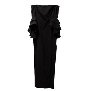 NWOT Milly black strapless dramatic formal gown size 6